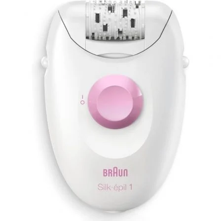 Braun Silk-épil 1 1-010 Depiladora con Cable, 20 Pinzas, Rosa/Blanco
